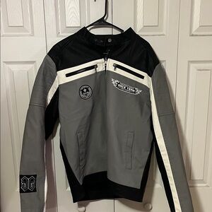 Race Team Black and Gray Bomber Jacket